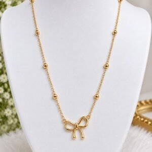 Venora Gold-Plated Bow Pendant Necklace