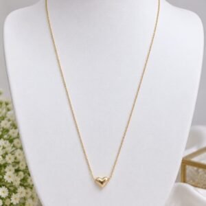 Gold Heart Pendant Necklace